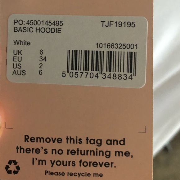 White Hoodie Sweatshirt - Picture 7 of 7